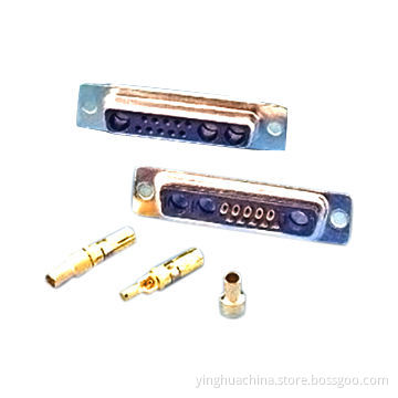 D-sub Connector Coaxial Crimps, Male/Female Type through hole rivet 50/75 Ohm 0591